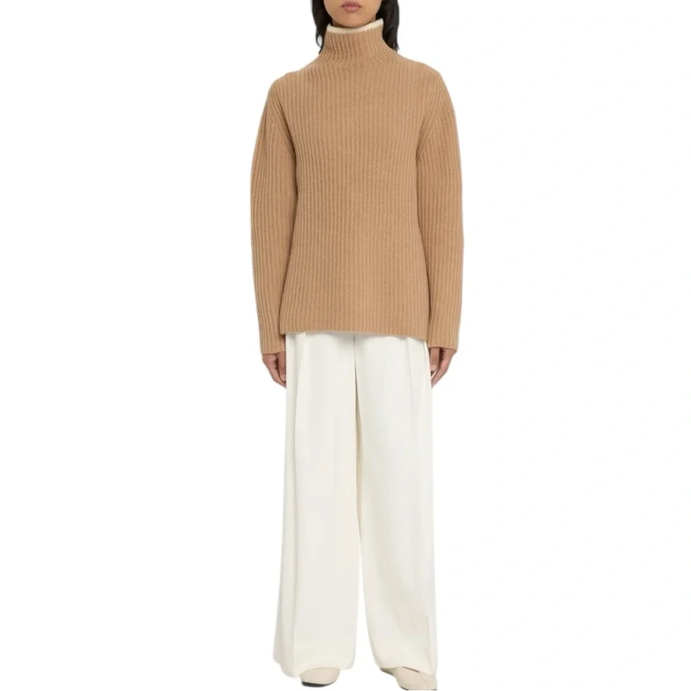 Theory Karenia Turtleneck Felted Wool Cashmere Sweater size P